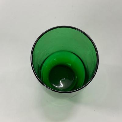 -71- GLASSWARE | Anchor Hocking Glass Co. | Forest Green Pitcher & Glass