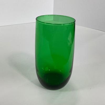 -71- GLASSWARE | Anchor Hocking Glass Co. | Forest Green Pitcher & Glass