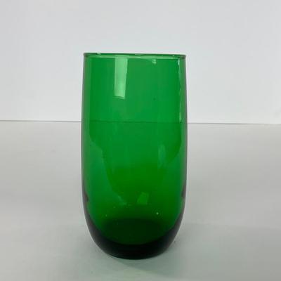 -71- GLASSWARE | Anchor Hocking Glass Co. | Forest Green Pitcher & Glass