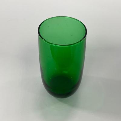 -71- GLASSWARE | Anchor Hocking Glass Co. | Forest Green Pitcher & Glass