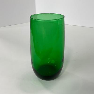 -71- GLASSWARE | Anchor Hocking Glass Co. | Forest Green Pitcher & Glass