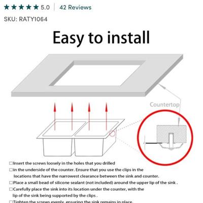 32â€w Undermount Double Sink NEW IN BOX