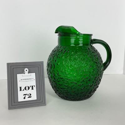 -72- GLASSWARE | Anchor Hocking â€œMilano Texturedâ€ Glass Co. | Pitcher