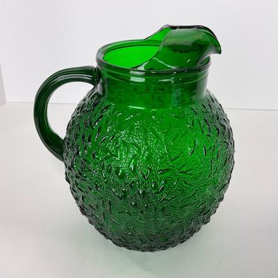 -72- GLASSWARE | Anchor Hocking â€œMilano Texturedâ€ Glass Co. | Pitcher