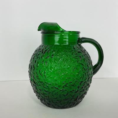 -72- GLASSWARE | Anchor Hocking â€œMilano Texturedâ€ Glass Co. | Pitcher
