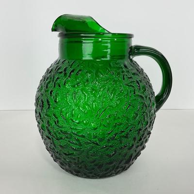 -72- GLASSWARE | Anchor Hocking â€œMilano Texturedâ€ Glass Co. | Pitcher