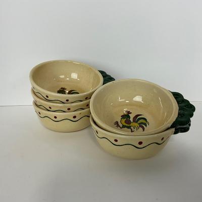 -73- DISHES | Rooster Metlox Poppytrail California Pottery | Soup Bowls