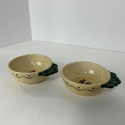 -73- DISHES | Rooster Metlox Poppytrail California Pottery | Soup Bowls