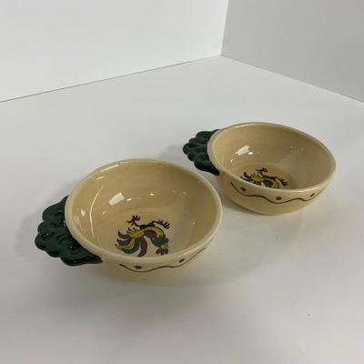 -73- DISHES | Rooster Metlox Poppytrail California Pottery | Soup Bowls