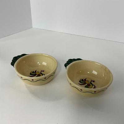 -73- DISHES | Rooster Metlox Poppytrail California Pottery | Soup Bowls