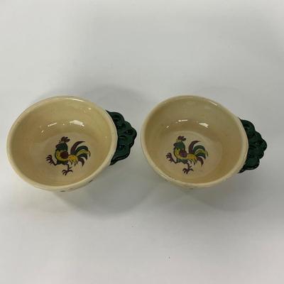 -73- DISHES | Rooster Metlox Poppytrail California Pottery | Soup Bowls