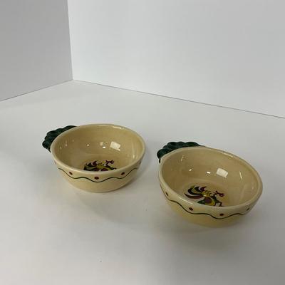 -73- DISHES | Rooster Metlox Poppytrail California Pottery | Soup Bowls