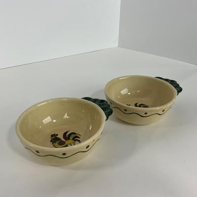 -73- DISHES | Rooster Metlox Poppytrail California Pottery | Soup Bowls