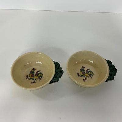 -73- DISHES | Rooster Metlox Poppytrail California Pottery | Soup Bowls