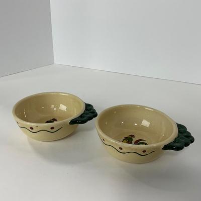 -73- DISHES | Rooster Metlox Poppytrail California Pottery | Soup Bowls