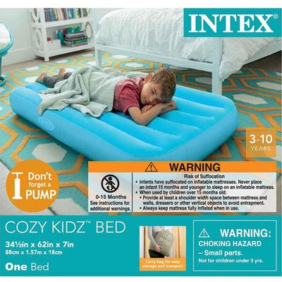 Intex Kid’s Blow Up Mattress with Blow Up Pillow and Storage Pouch