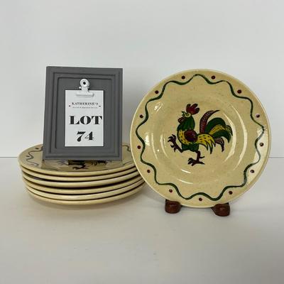 -74- DISHES | Rooster Metlox Poppytrail California Pottery | Small Plates