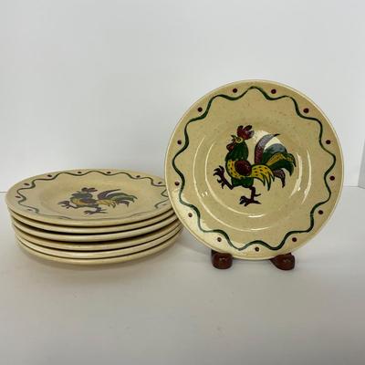 -74- DISHES | Rooster Metlox Poppytrail California Pottery | Small Plates