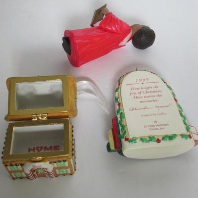 Three Hallmark Keepsake Christmas Ornaments in Boxes