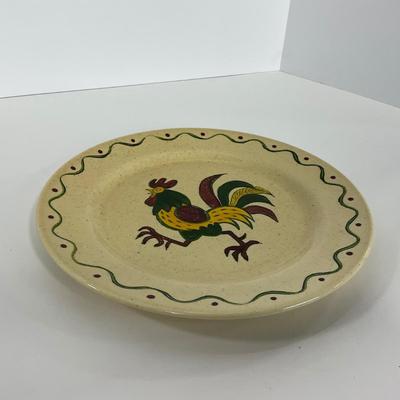 -76- DISHES | Rooster Metlox Poppytrail California Pottery | Large Plates