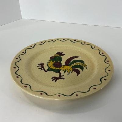 -76- DISHES | Rooster Metlox Poppytrail California Pottery | Large Plates