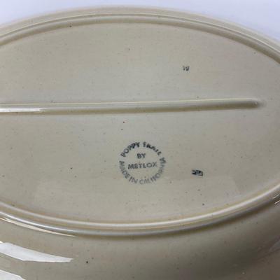 -77- DISHES | Rooster Metlox Poppytrail California Pottery | Platter