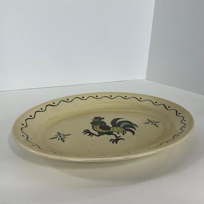-77- DISHES | Rooster Metlox Poppytrail California Pottery | Platter