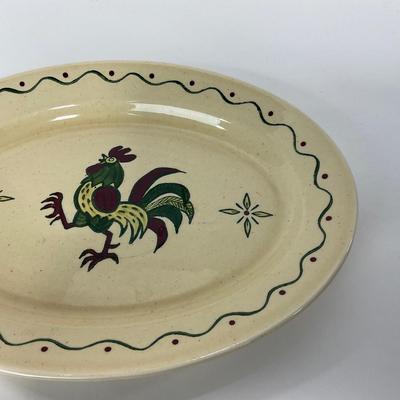 -77- DISHES | Rooster Metlox Poppytrail California Pottery | Platter