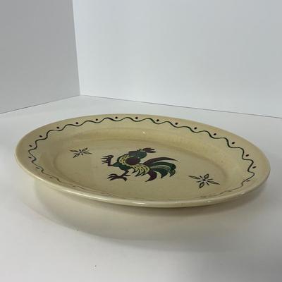-77- DISHES | Rooster Metlox Poppytrail California Pottery | Platter