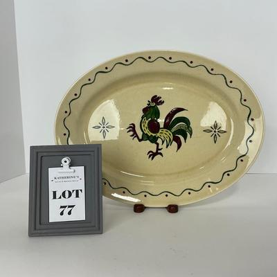 -77- DISHES | Rooster Metlox Poppytrail California Pottery | Platter