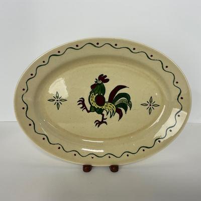-77- DISHES | Rooster Metlox Poppytrail California Pottery | Platter