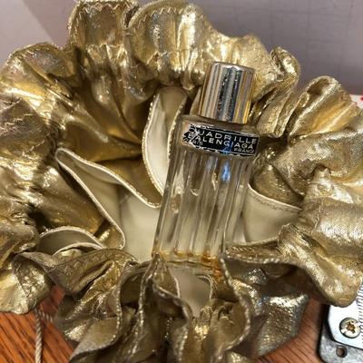 Vintage Mini Travel Chess (incomplete), Mini Balenciaga Perfume Empty Bottle & Hurdy Gurdy Wind Music Box -Lot 426