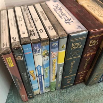 DVDs (Some New/Sealed) Lord of the Rings, Harry Potter & more -lot 428