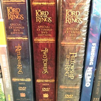 DVDs (Some New/Sealed) Lord of the Rings, Harry Potter & more -lot 428
