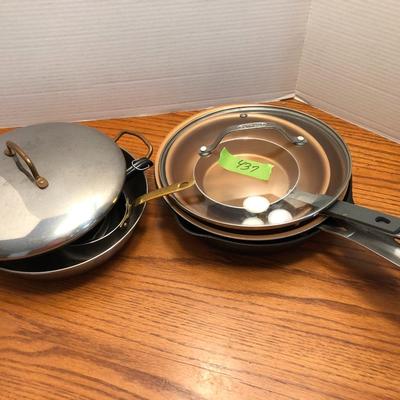 Mixed Cookware: Cast Iron, Gotham, Vintage Revere Cooper Clad & More -Lot 437