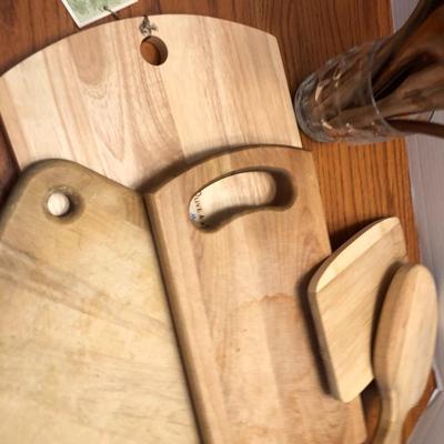 Wooden Kitchen Utensils, Bowls & Cutting Boards -Lot 440