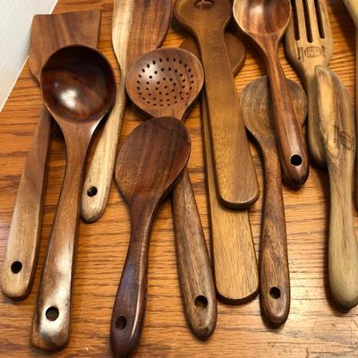 Wooden Kitchen Utensils, Bowls & Cutting Boards -Lot 440