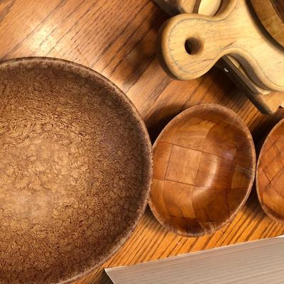 Wooden Kitchen Utensils, Bowls & Cutting Boards -Lot 440