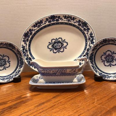 Wedgewood Mandarin Harvest Plates & Wedgewood & Co. Gravy Boat & Plate -Lot 441