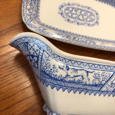 Wedgewood Mandarin Harvest Plates & Wedgewood & Co. Gravy Boat & Plate -Lot 441