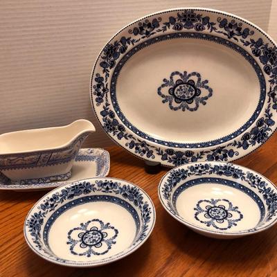Wedgewood Mandarin Harvest Plates & Wedgewood & Co. Gravy Boat & Plate -Lot 441