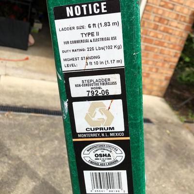 CUPRUM 6 Foot Type II Ladder Model 792-06 -Lot 446