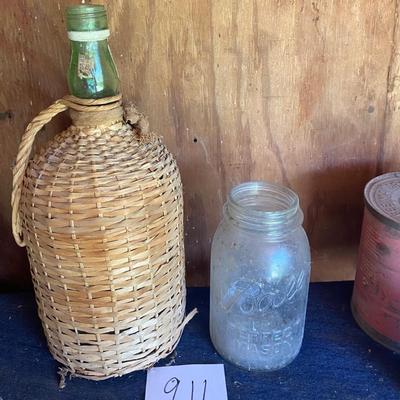 Vintage Bottle and Jar