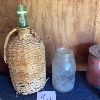 Vintage Bottle and Jar