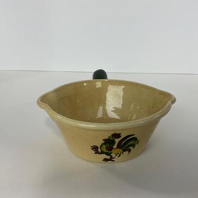 -78- DISHES | Rooster Metlox Poppytrail California Pottery | Bread, Divided Dish, & Handled Dish