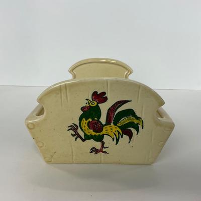 -78- DISHES | Rooster Metlox Poppytrail California Pottery | Bread, Divided Dish, & Handled Dish