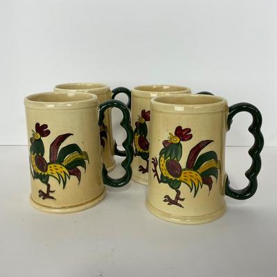 -79- DISHES | Rooster Metlox Poppytrail California Pottery | Mugs