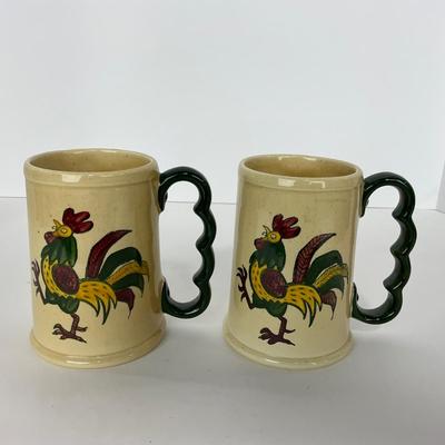 -79- DISHES | Rooster Metlox Poppytrail California Pottery | Mugs