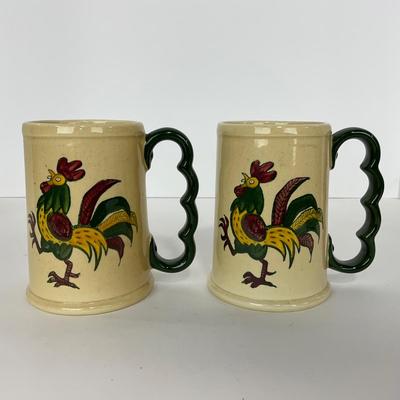 -79- DISHES | Rooster Metlox Poppytrail California Pottery | Mugs