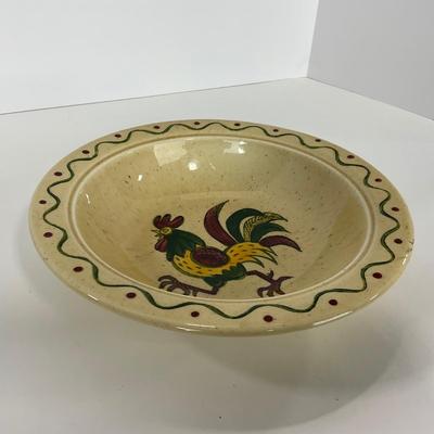 -80- DISHES | Rooster Metlox Poppytrail California Pottery | Covered Dish
